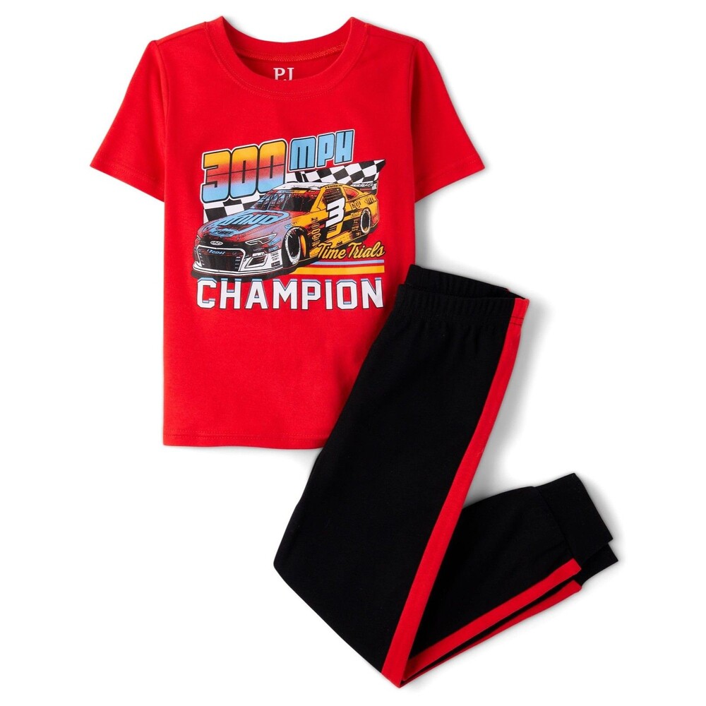 The Children's Place Boys Race Car Pajama Set Snug Fit 100% Cotton Size 8 NWT